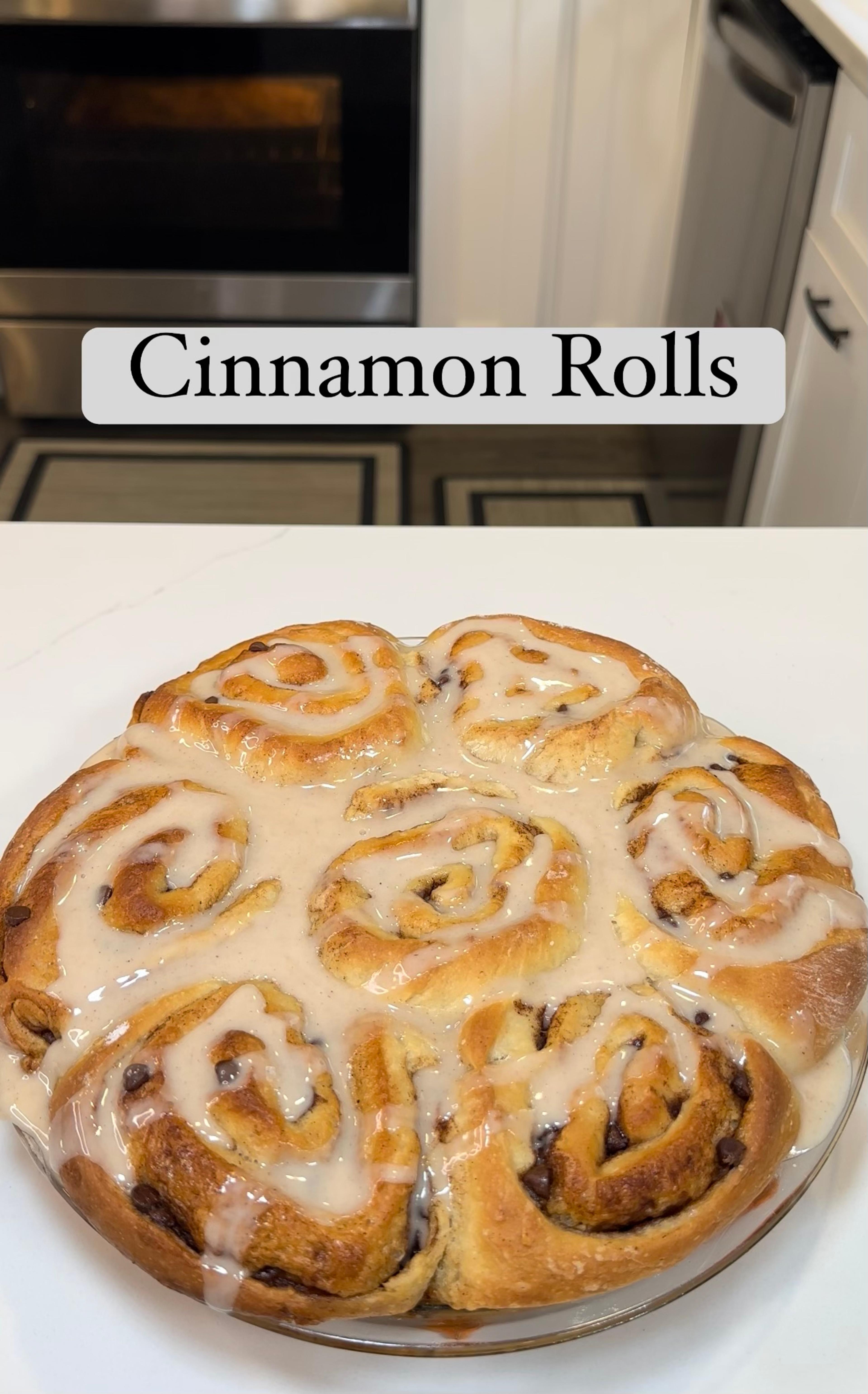 Vegan Chocolate Chip Cinnamon Rolls