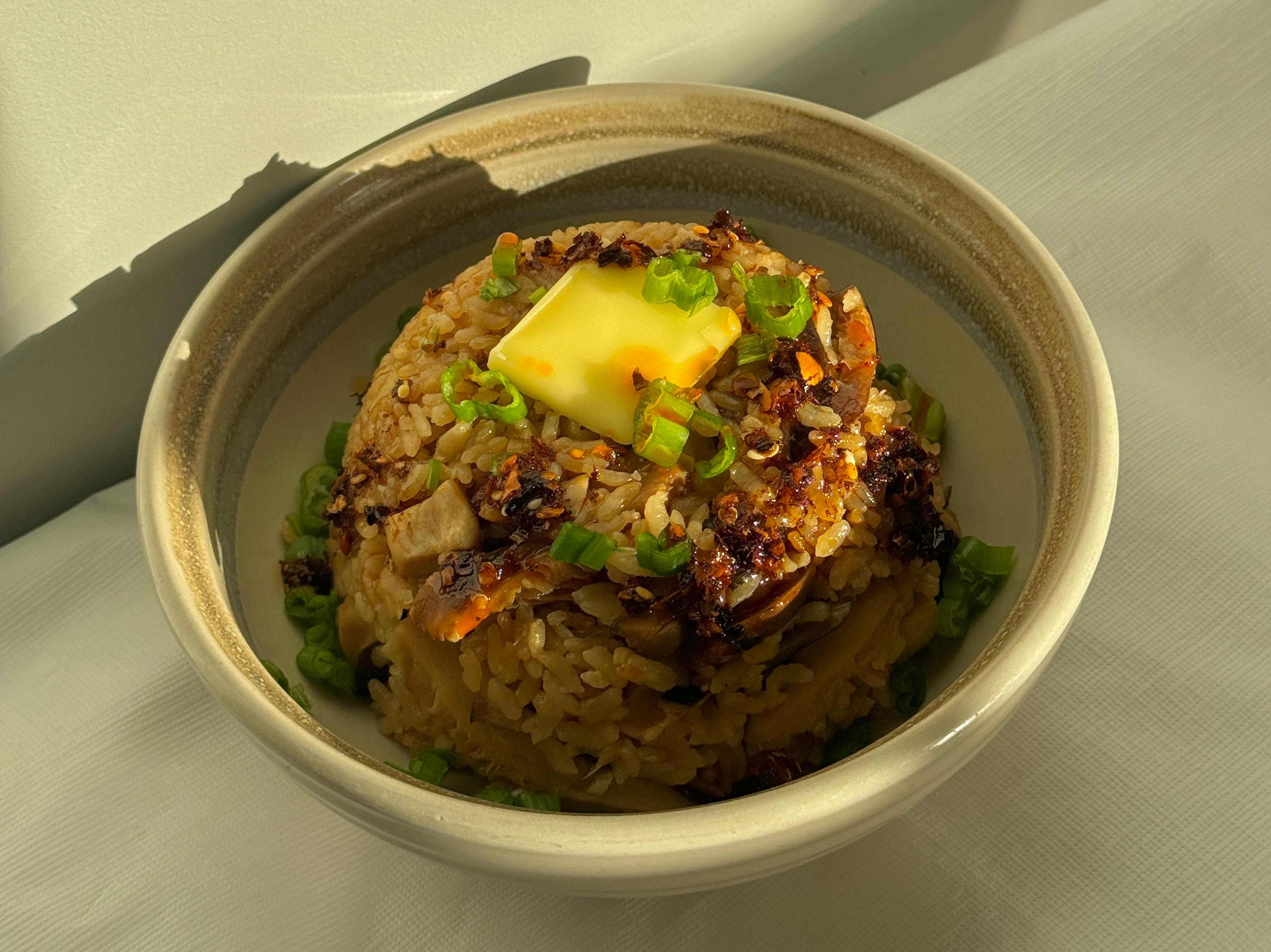 Rice Cooker Miso Mushroom Rice