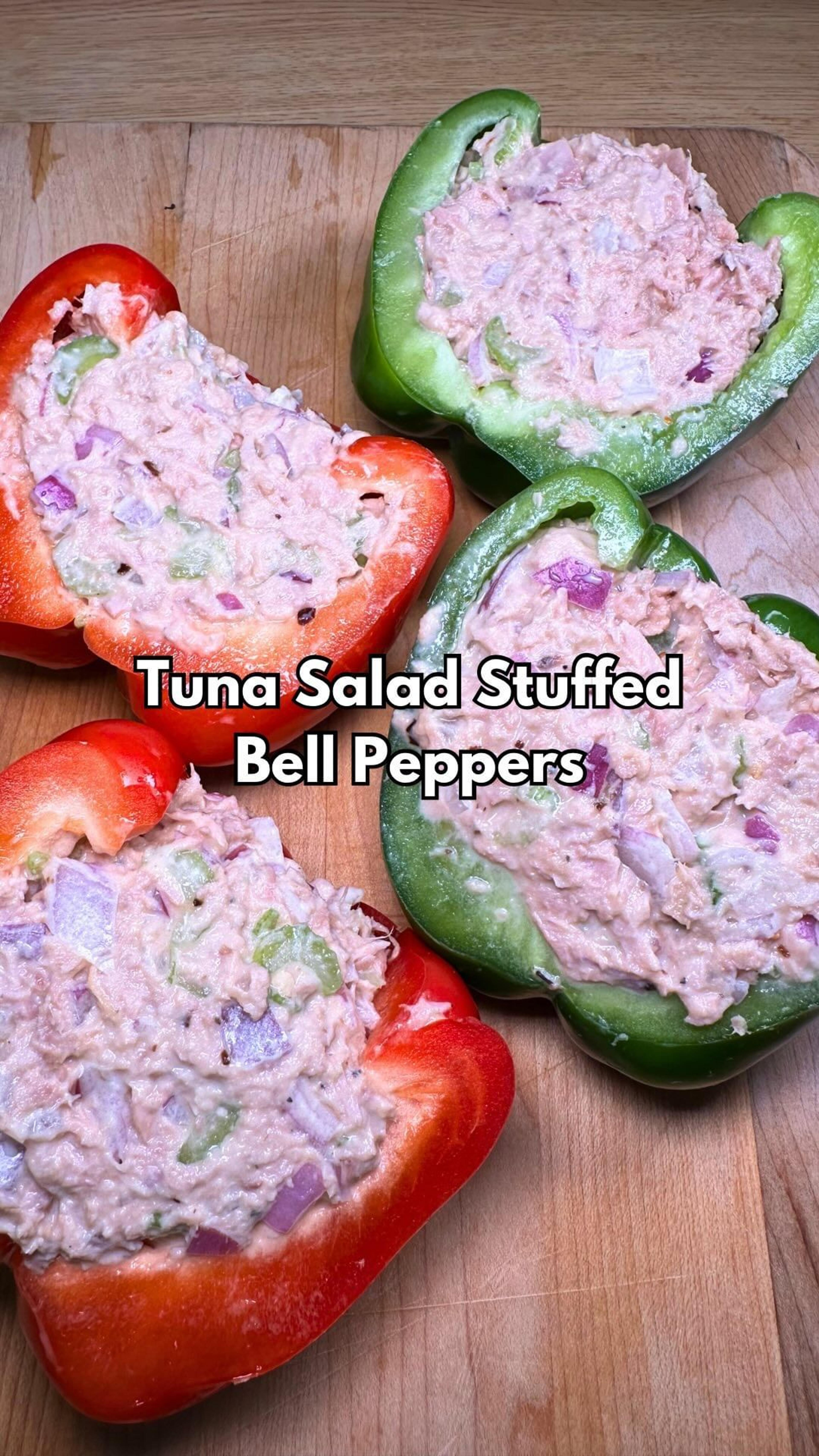 Tuna Salad Stuffed Bell Peppers