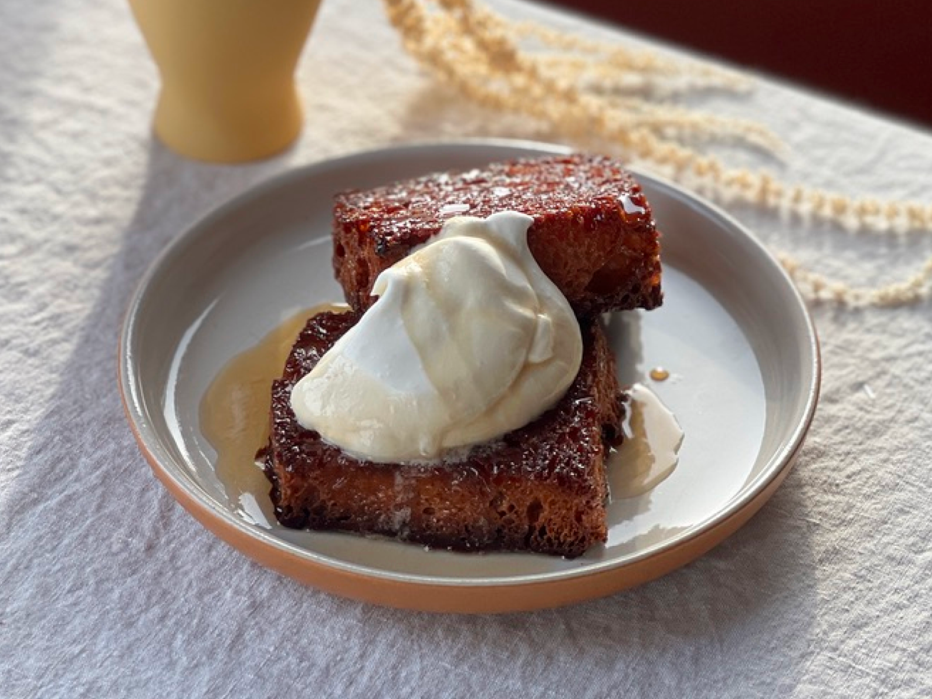 Honey Butter Toast With Rosewater Cream