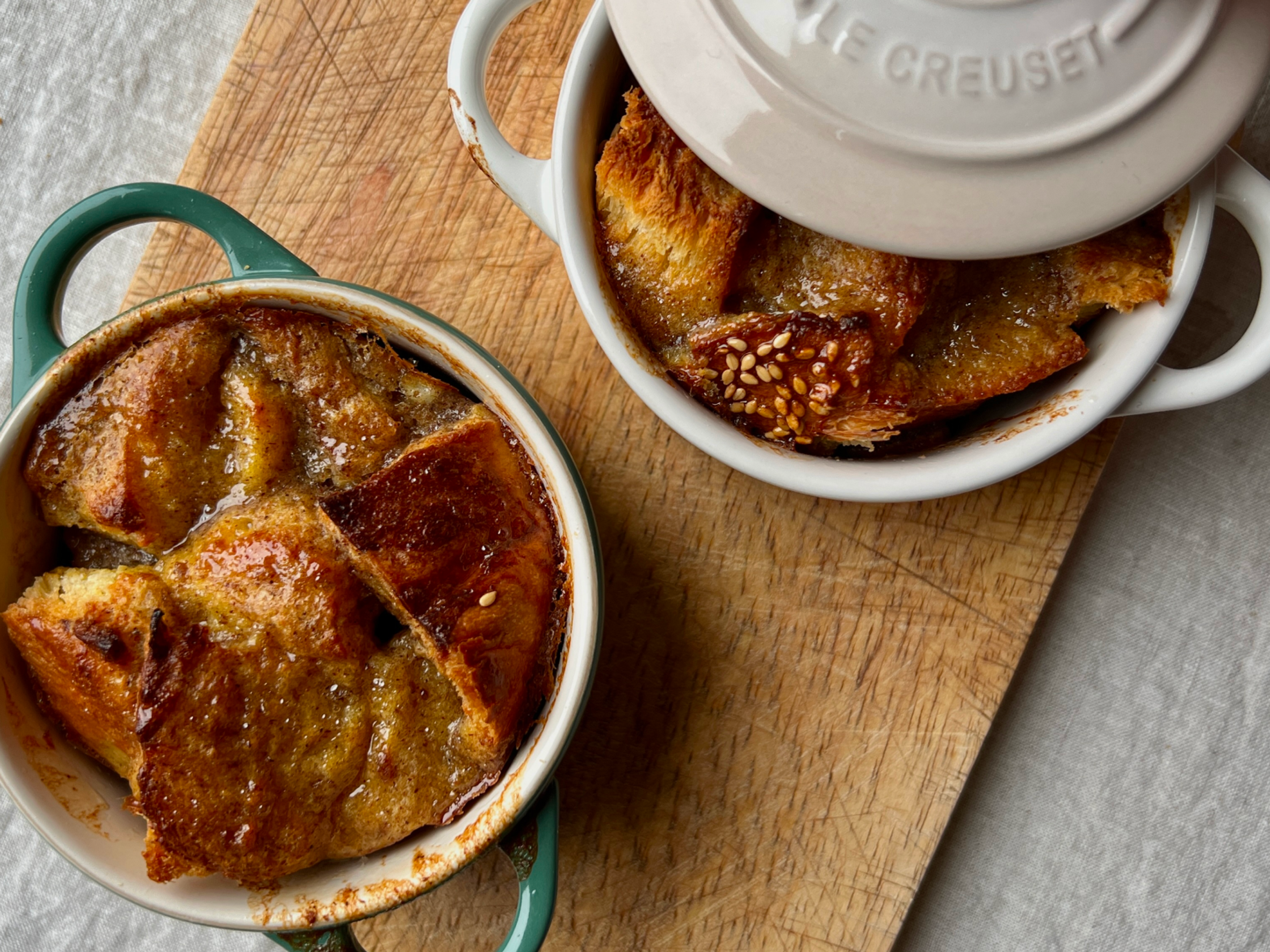 Apple Cinnamon Croissant Pudding