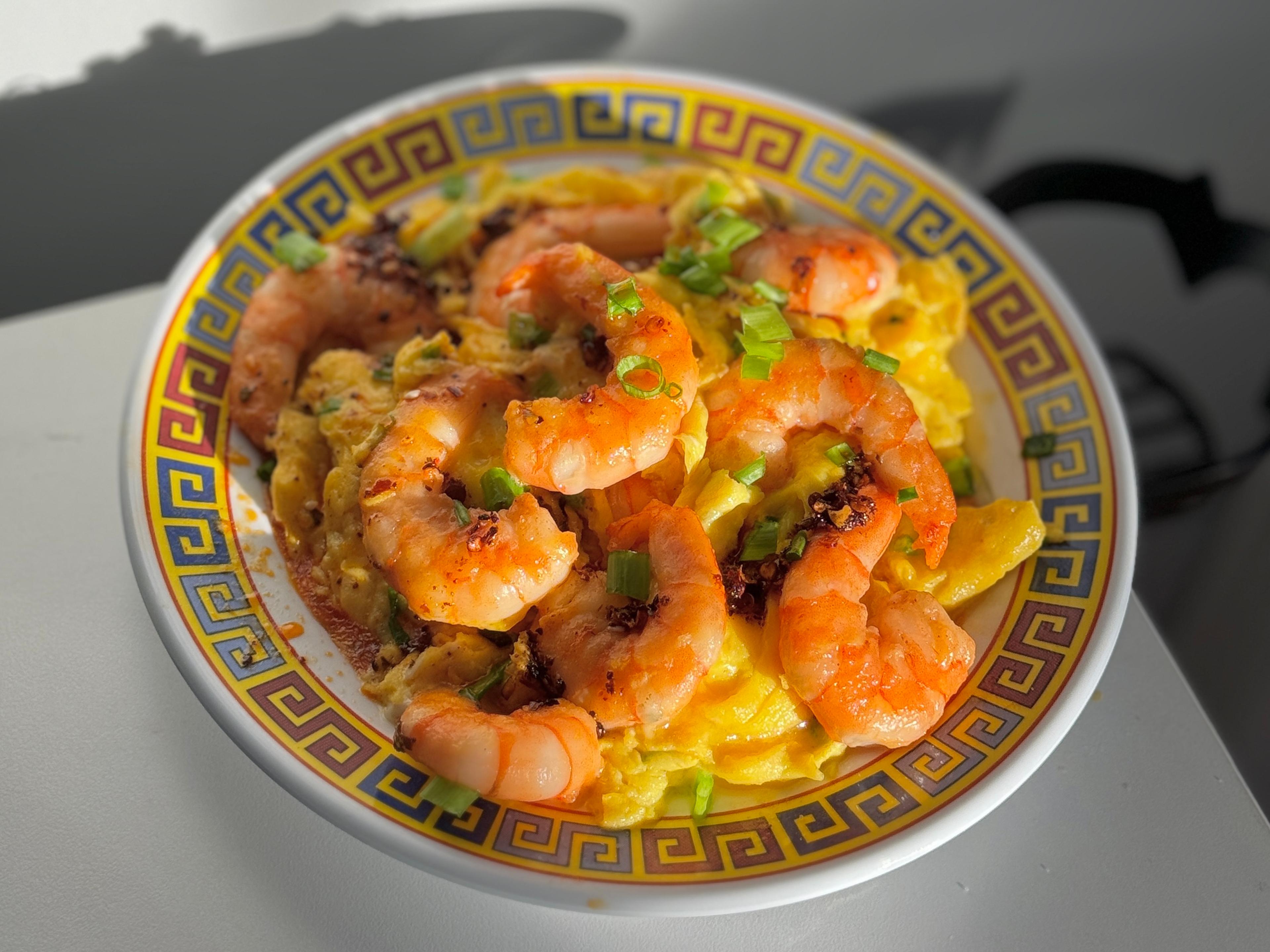 Cantonese Scrambled Eggs w/ Shrimp 蝦仁炒蛋