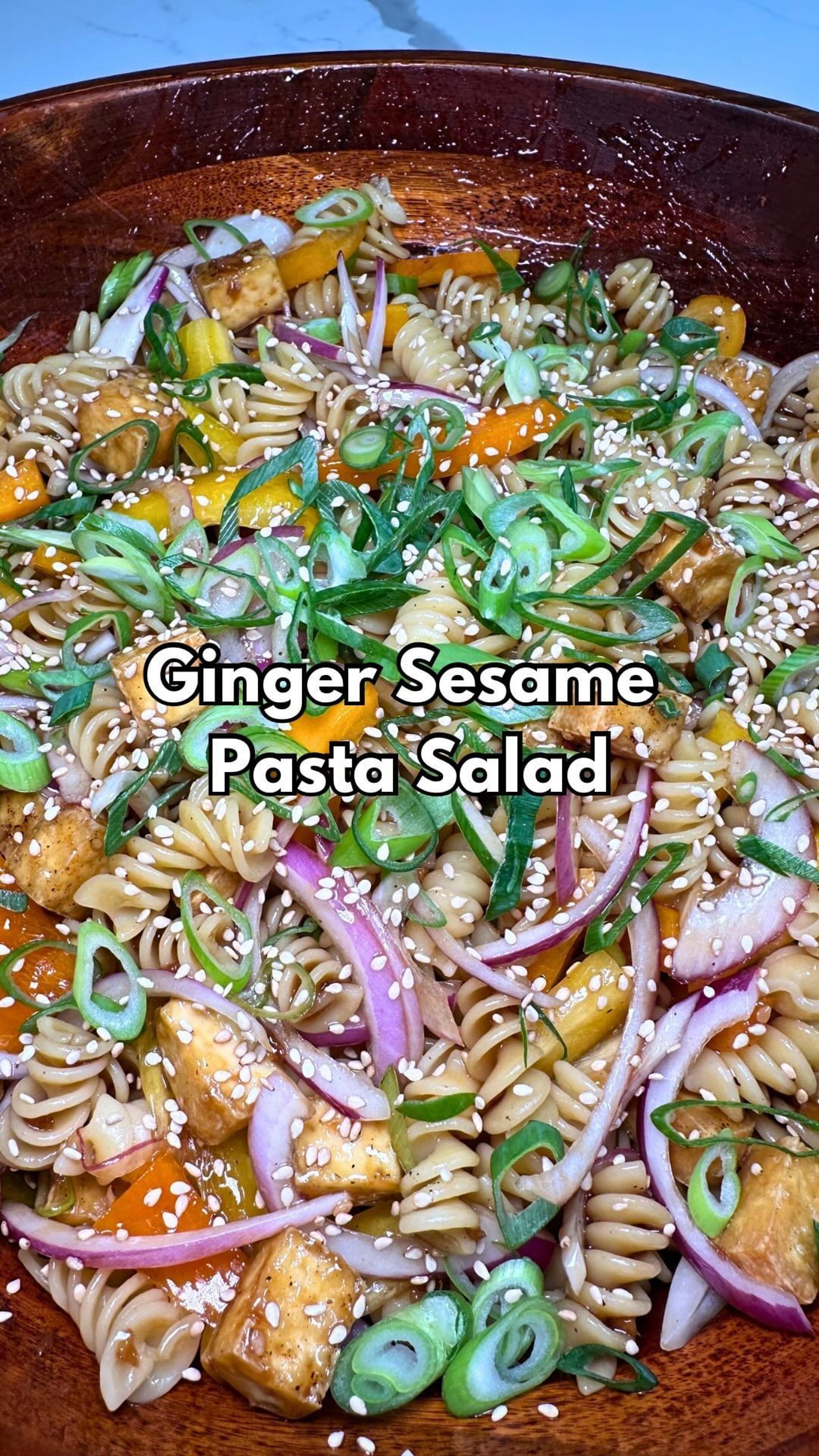 Ginger Sesame Pasta Salad